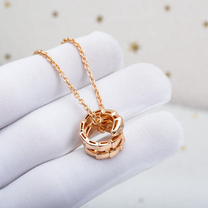 [Bloom]SERPENTI PINK GOLD NECKLACE DIAMOND