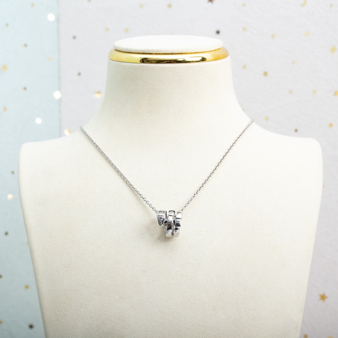 [Bloom]SERPENTI SILVER NECKLACE DIAMOND