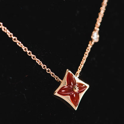 [Bloom]STAR NECKLACE PINK GOLD 1 DIAMOND