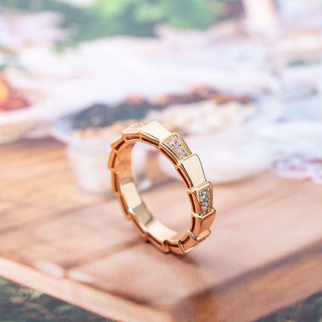 [Bloom]SERPENTI RING PINK GOLD  3MM