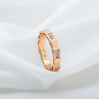 [Bloom]SERPENTI RING PINK GOLD  3MM