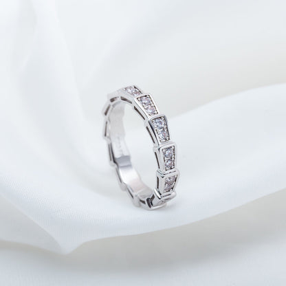 [Bloom]SERPENTI RING SILVER DIAMOND PAVED 3MM