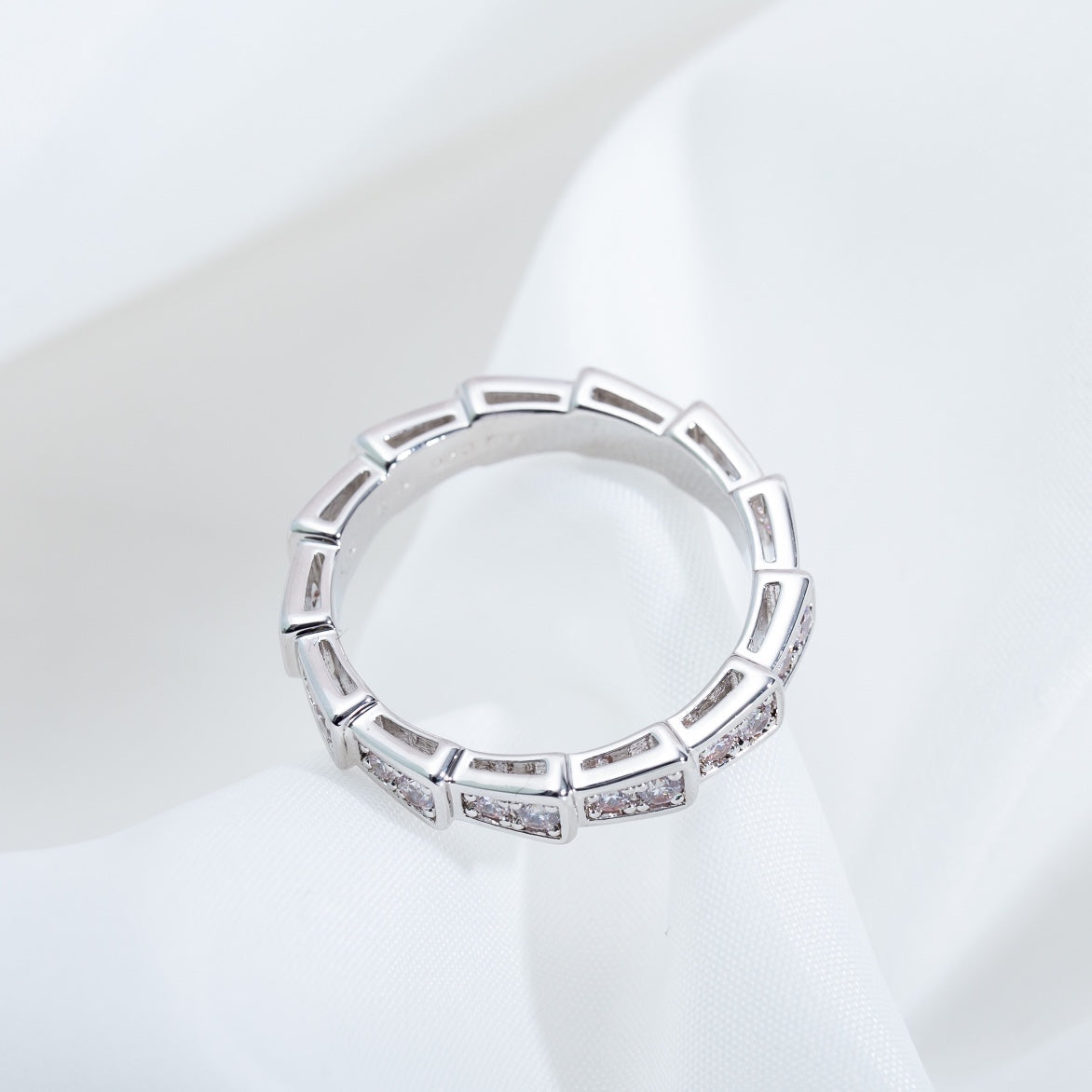 [Bloom]SERPENTI RING SILVER DIAMOND PAVED 3MM