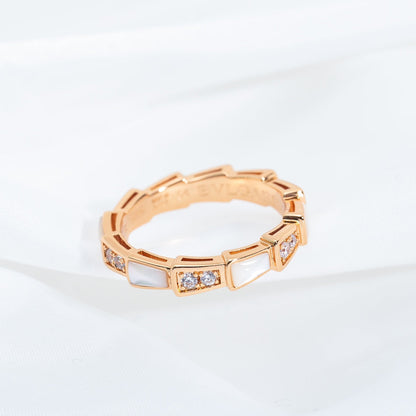 [Bloom]SERPENTI RING PINK GOLD DIAMOND MOP 3MM