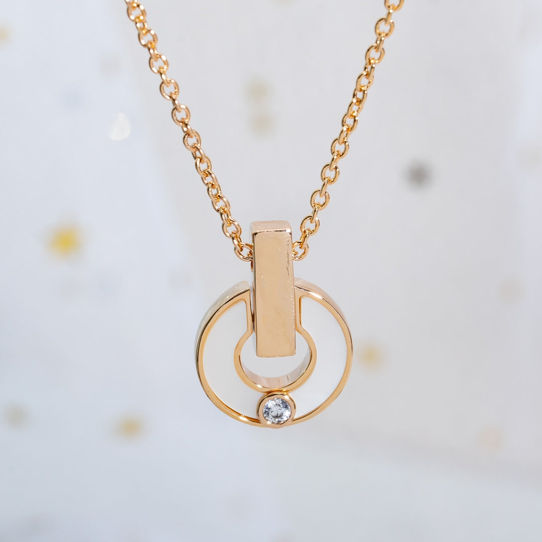 [Bloom]GARI NECKLACE PINK GOLD MOP