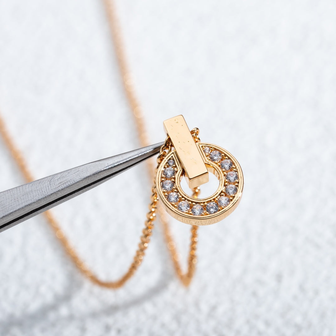 [Bloom]GARI NECKLACE PINK GOLD DIAMOND