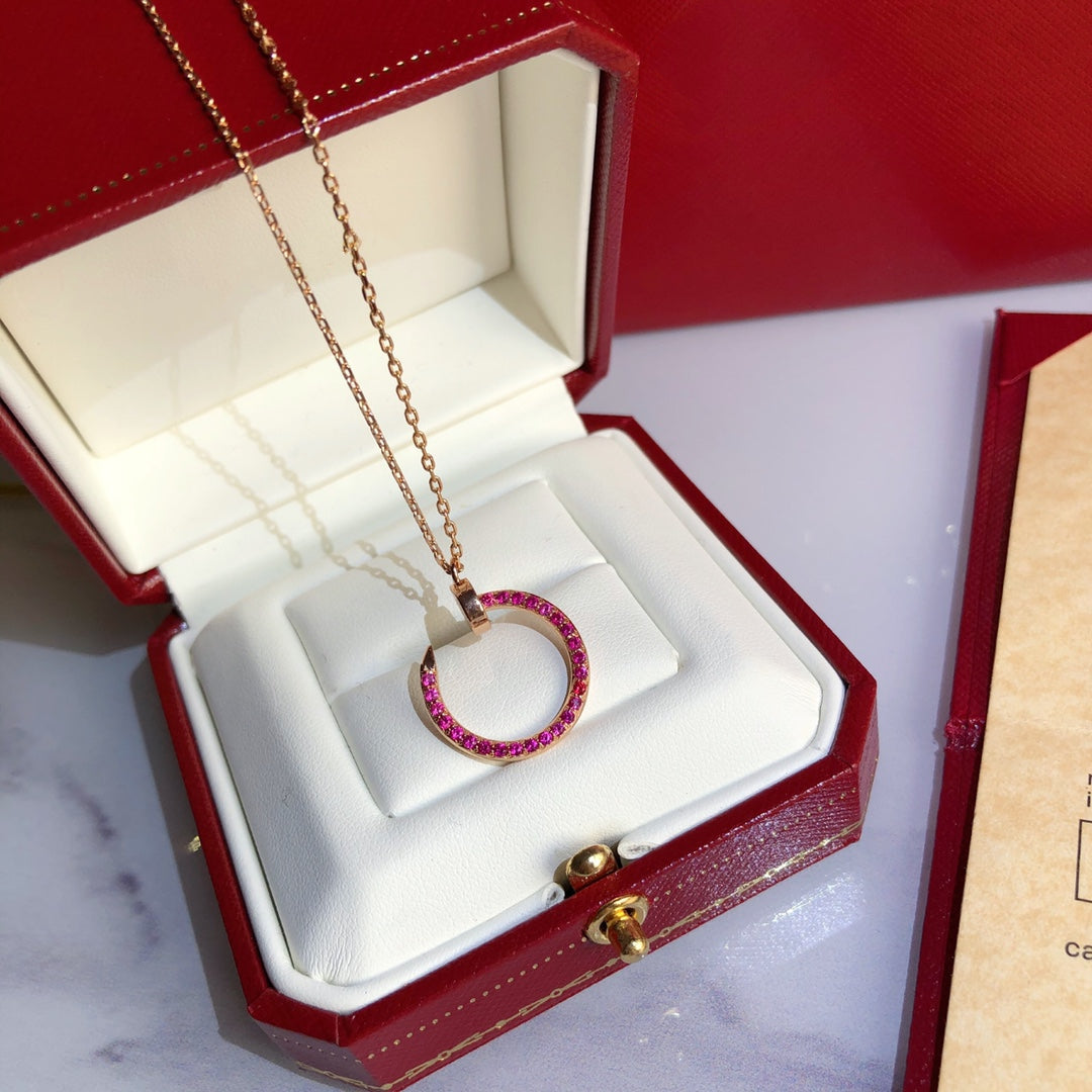 [Bloom]JUSTE NECKLACE GOLD RED DIAMONDS