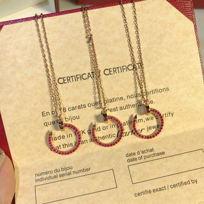 [Bloom]JUSTE NECKLACE GOLD RED DIAMONDS