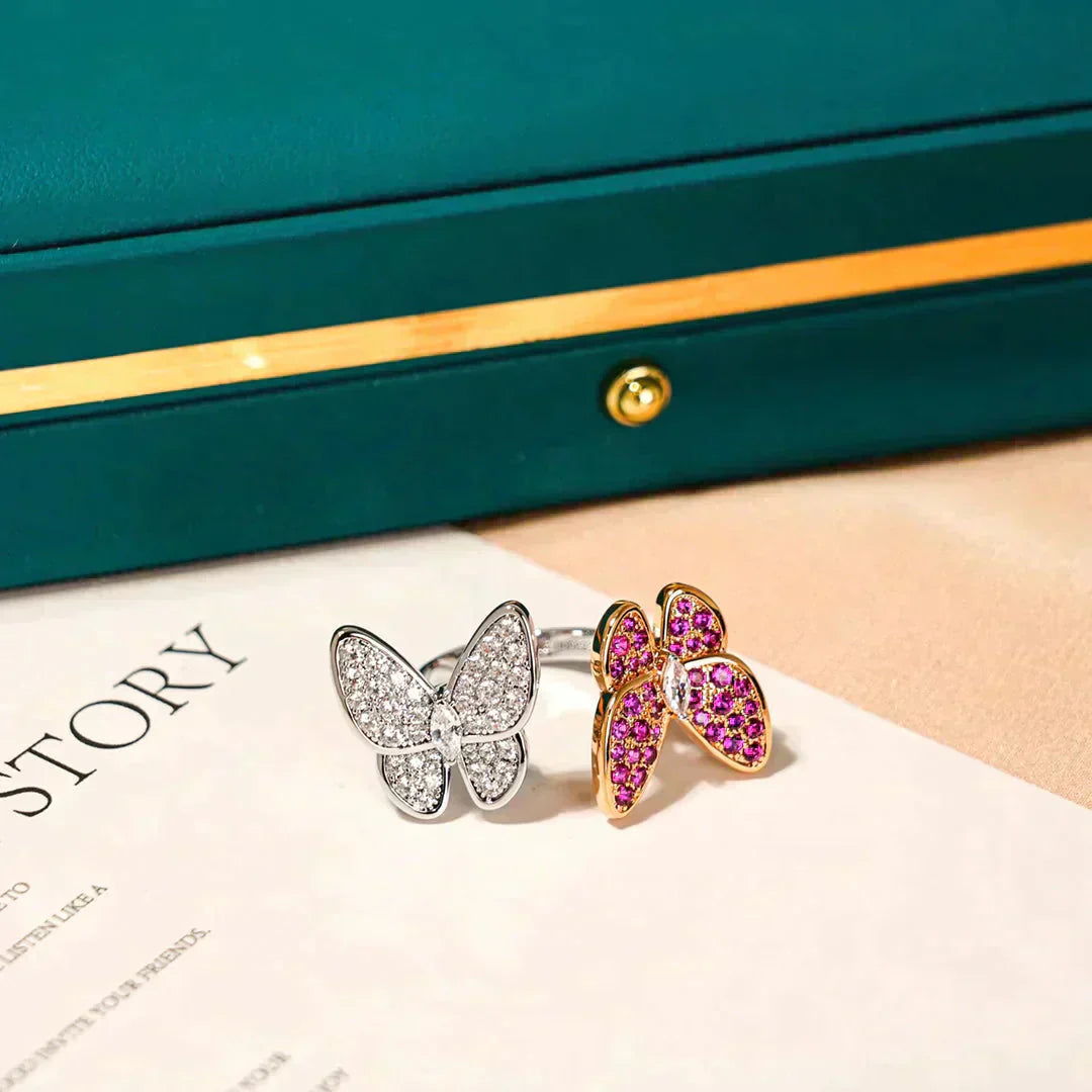 [Bloom]TWIN BUTTERFLY DIAMOND RING