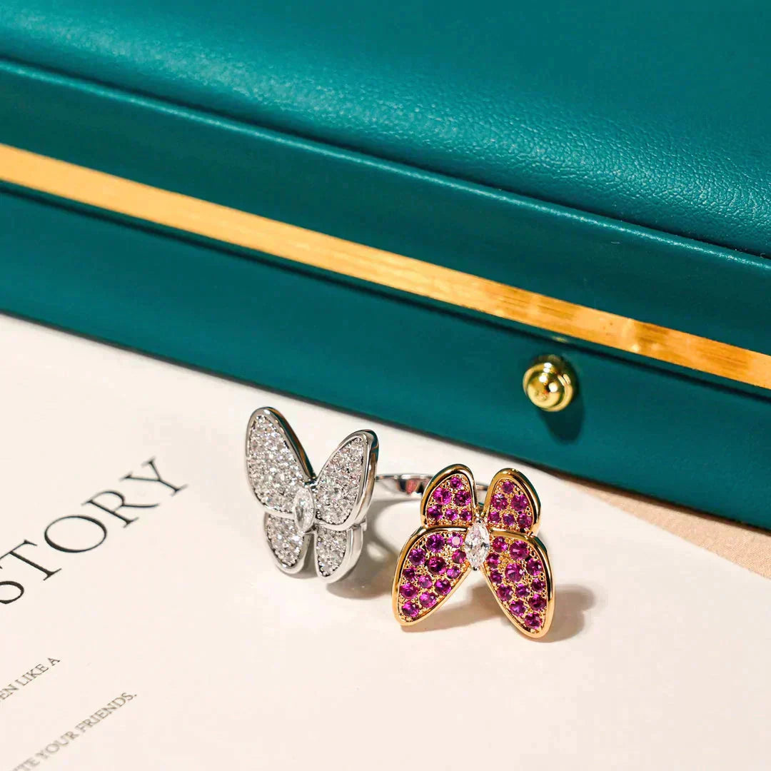 [Bloom]TWIN BUTTERFLY DIAMOND RING