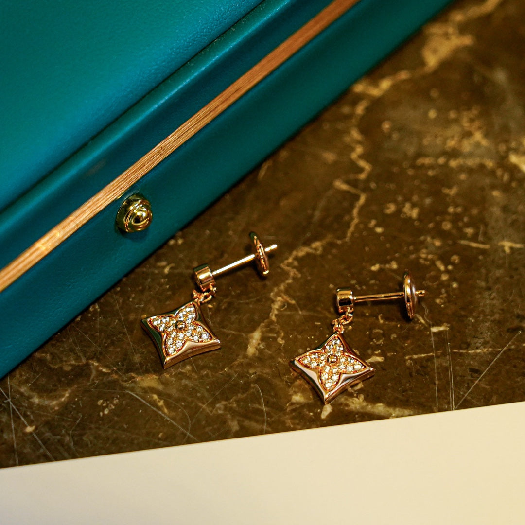 [Bloom]STAR DIAMONDS EARRINGS GOLD