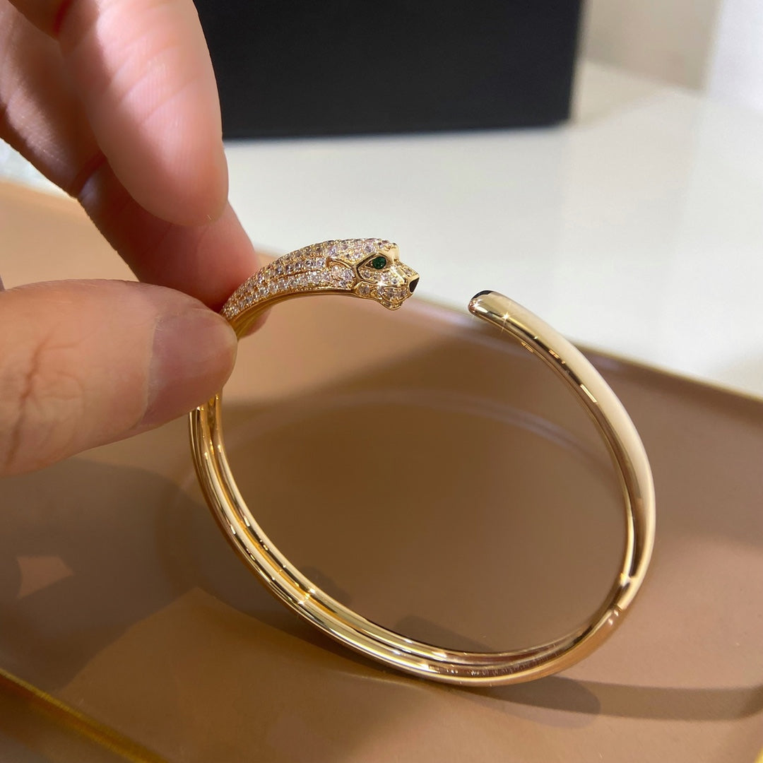 [Bloom]PANTHERE GOLD DIAMOND OPEN BRACELET