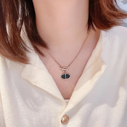 [Bloom]CHAINE VERSO BLACK CERAMIC NECKLACE