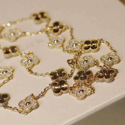 [Bloom]CLOVER 20 MOTIFS LASER DIAMOND NECKLACE