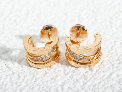 [Bloom]ZERO 1 PINK GOLD DIAMONDS EARRINGS