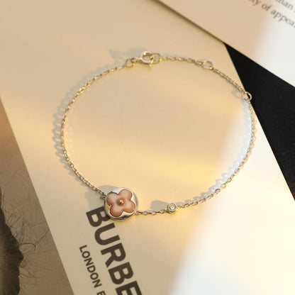 [Bloom]SUN MOTIF PINK MOP SILVER BRACELET