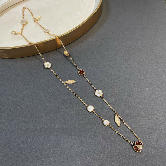 [Bloom]LUCKY SPRING 15 MOTIFS GOLD NECKLACE