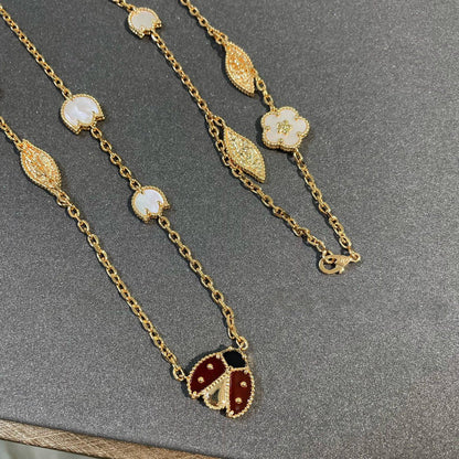 [Bloom]LUCKY SPRING 15 MOTIFS GOLD NECKLACE