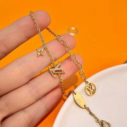 [Bloom]LOGO STAR MOTIF GOLD BRACELET