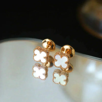 [Bloom]CLOVER MINI 9.5MM WHITE MOP EARRINGS