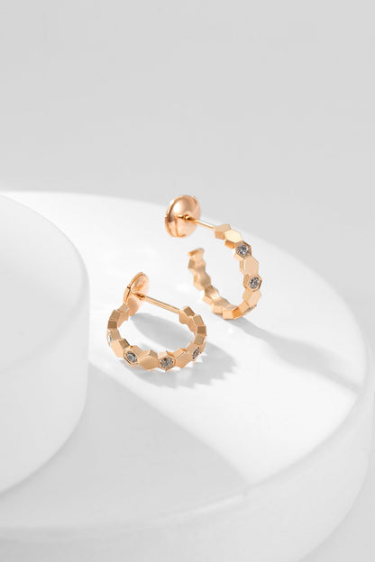 [Bloom]BEE LOVE DIAMOND HOOP EARRINGS