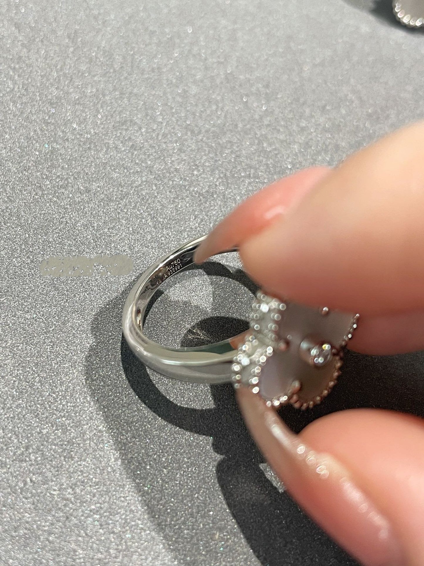 [Bloom]CLOVER SILVER MOP DIAMOND RING