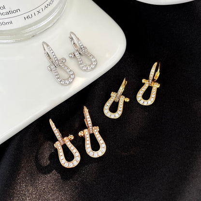 [Bloom]FORCE 10 FULL DIAMOND DROP EARRINGS MEDIUM MODEL