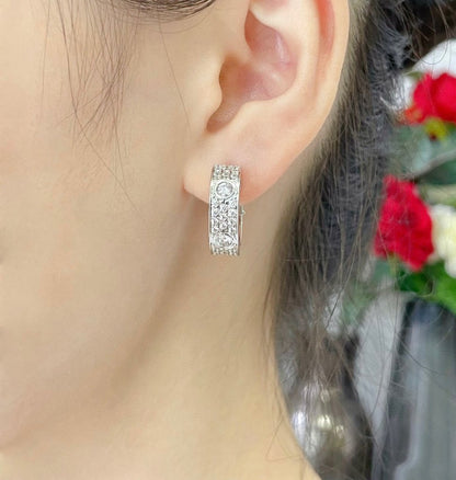 [Bloom]LOVE 5.5MM DIAMOND PAVED EARRINGS