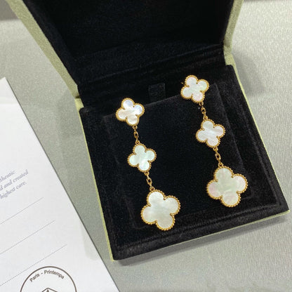 [Bloom]CLOVER MOP 3 MOTIFS GOLD EARRINGS