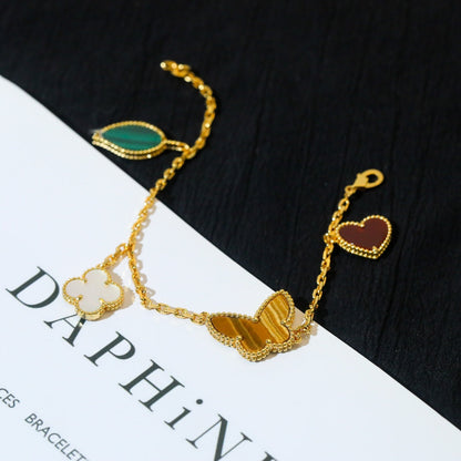 [Bloom]LUCKY SPRING 5 MOTIF GOLD BRACELET