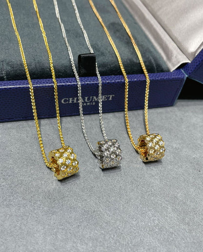 [Bloom]BEE LOVE DIAMOND PAVED 3 ROW NECKLACE