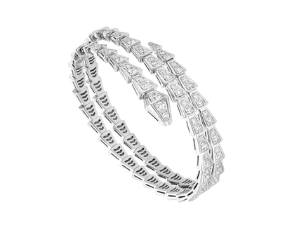 [Bloom]SERPENTI BRACELET SILVER DIAMOND DOUBLE ROW