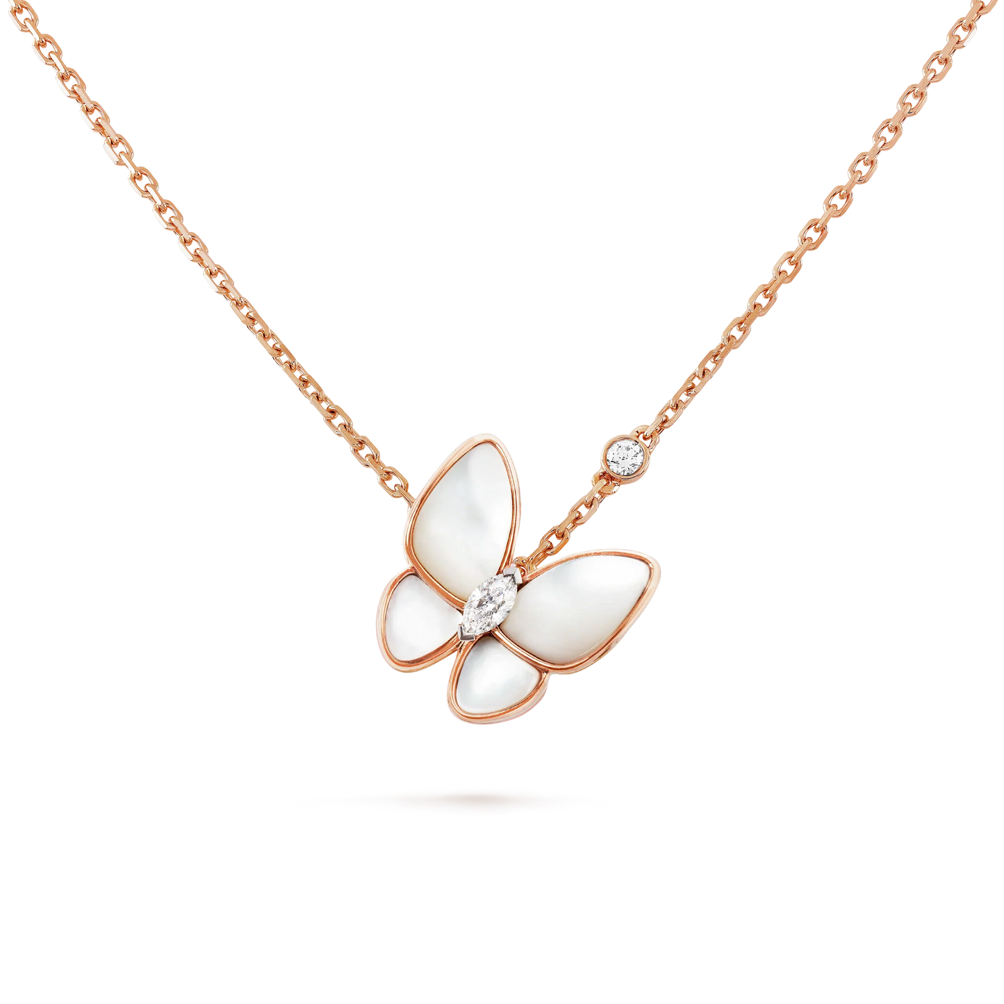 [Bloom]BUTTERFLY MOP DIAMOND NECKLACE