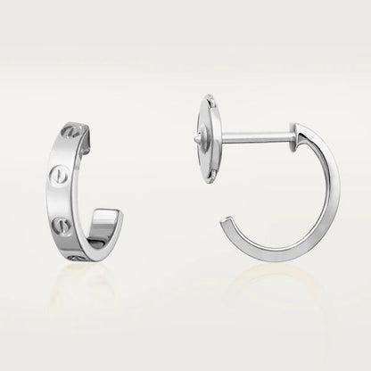 [Bloom]LOVE EARRINGS 2.65MM SILVER