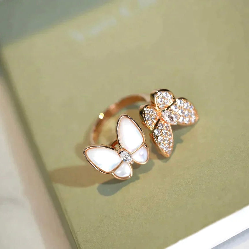 [Bloom]TWIN BUTTERFLY DIAMOND MOP RING