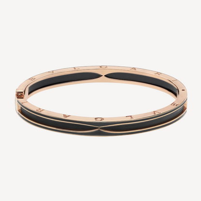 [Bloom]ZERO 1 PINK GOLD WITH MATTE BLACK CERAMIC BRACELET