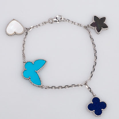 [Bloom]LUCKY SPRING SILVER BRACELET 4 MOTIF