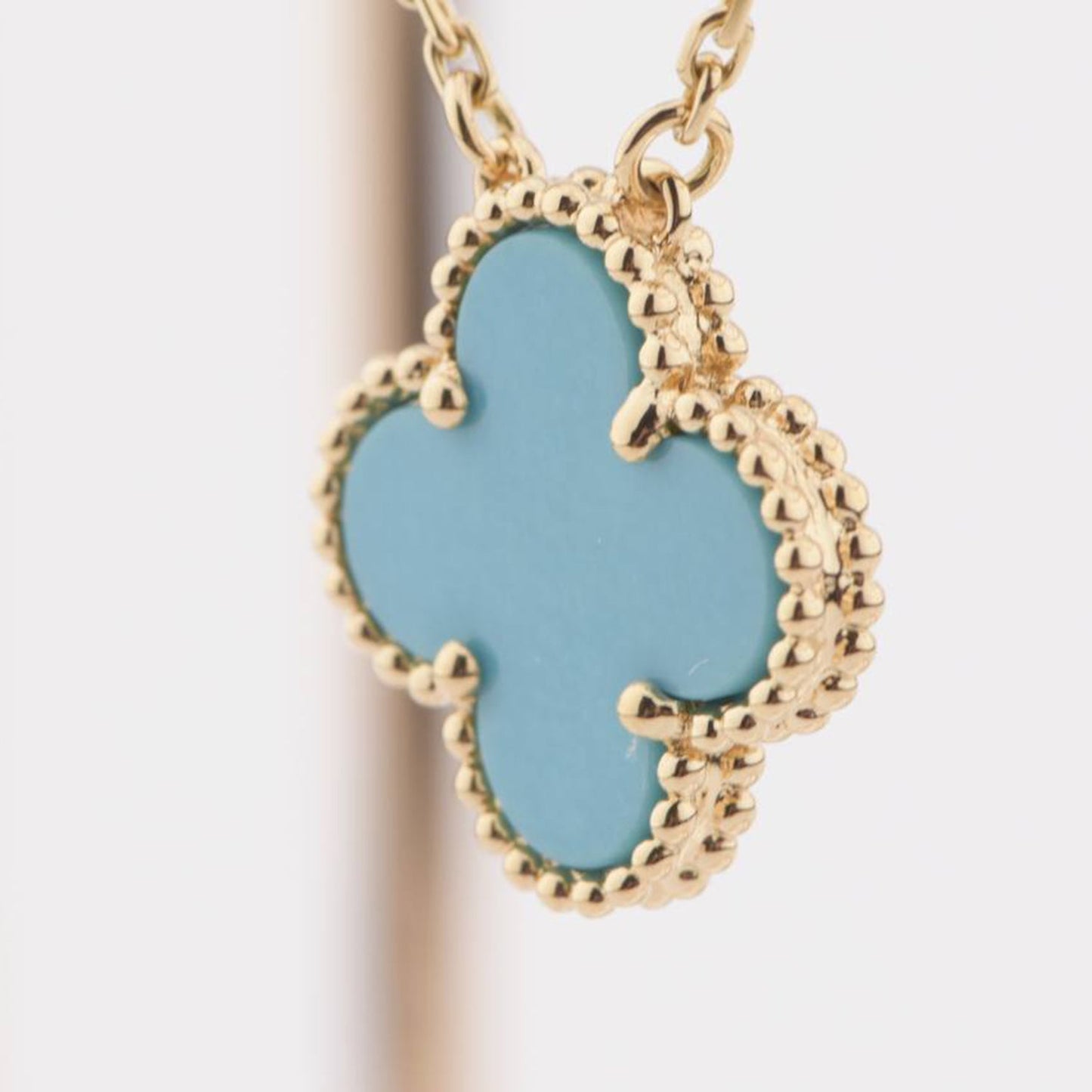 [Bloom]CLOVER 15MM VINTAGE TURQUOISE NECKLACE