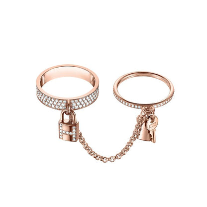 [Bloom]HM KELLY CLOCHETTE DOUBLE RING IN  WITH DIAMONDS