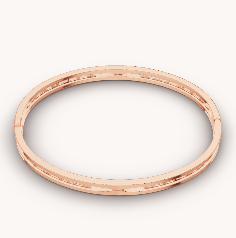 [Bloom]ZERO 1 SPIRAL LOGO PINK GOLD BRACELET