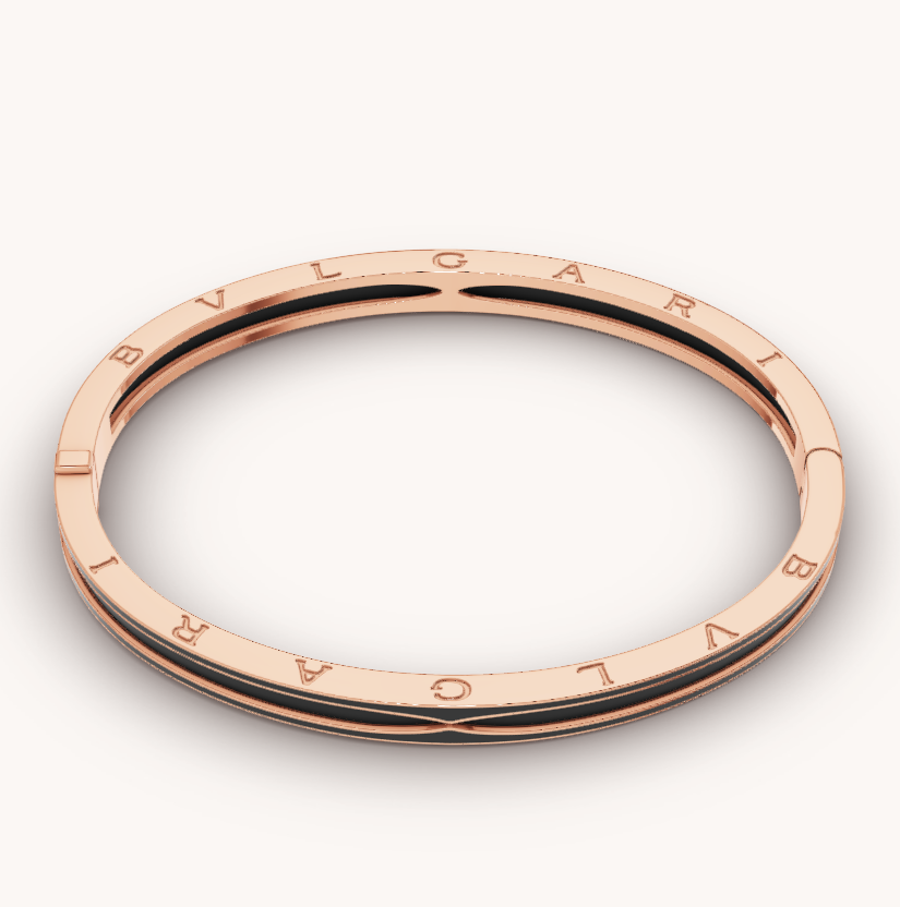 [Bloom]ZERO 1 PINK GOLD WITH MATTE BLACK CERAMIC BRACELET