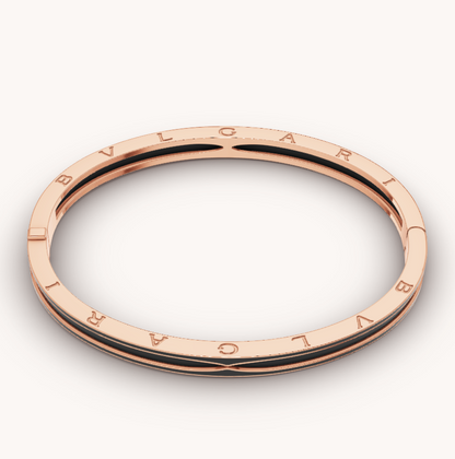 [Bloom]ZERO 1 PINK GOLD WITH MATTE BLACK CERAMIC BRACELET