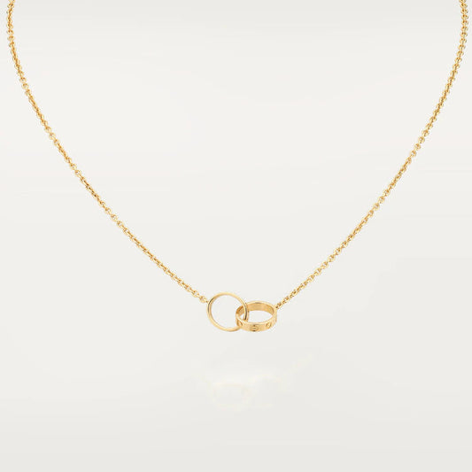 [Bloom]LOVE NECKLACE DOUBLE RING GOLD