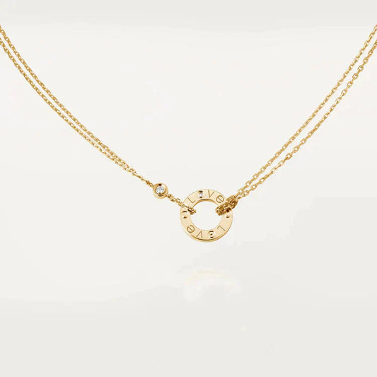 [Bloom]LOVE NECKLACE 16MM 2 DIAMONDS