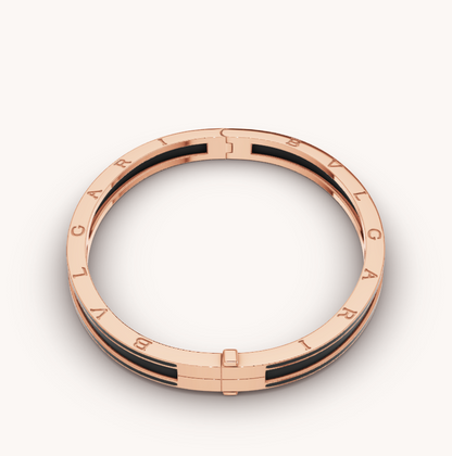 [Bloom]ZERO 1 PINK GOLD WITH MATTE BLACK CERAMIC BRACELET