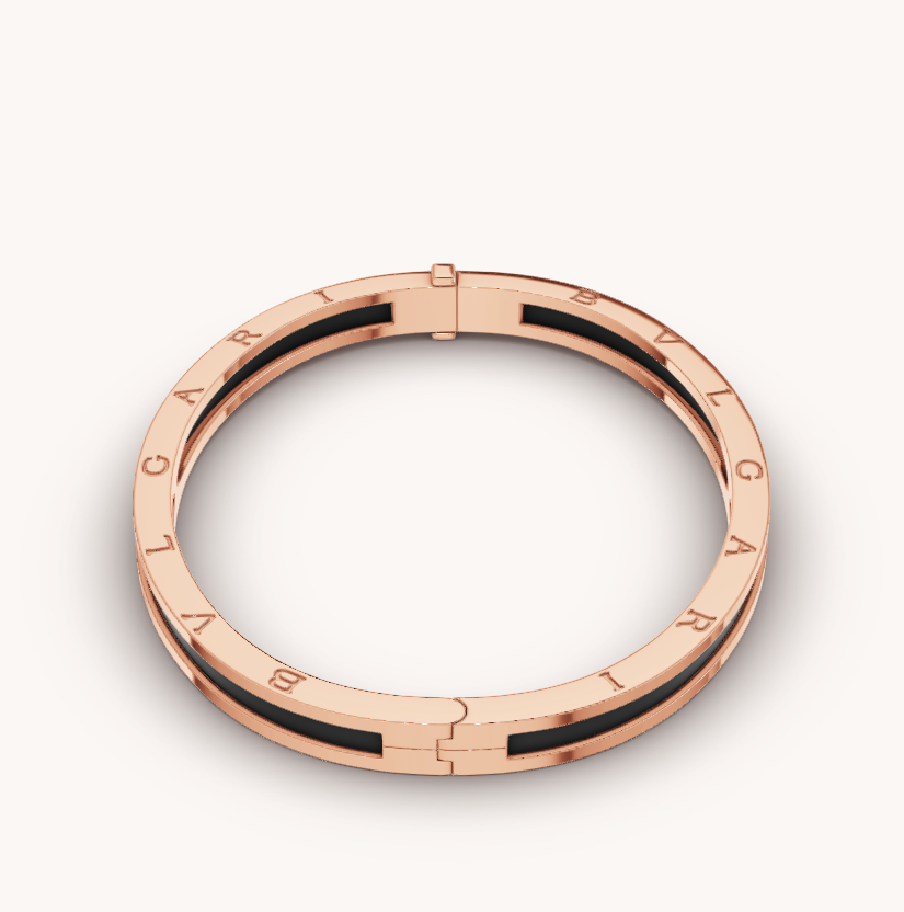 [Bloom]ZERO 1 PINK GOLD WITH BLACK CERAMIC BRACELET