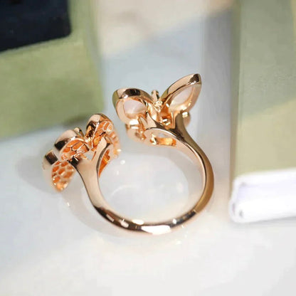 [Bloom]TWIN BUTTERFLY DIAMOND MOP RING