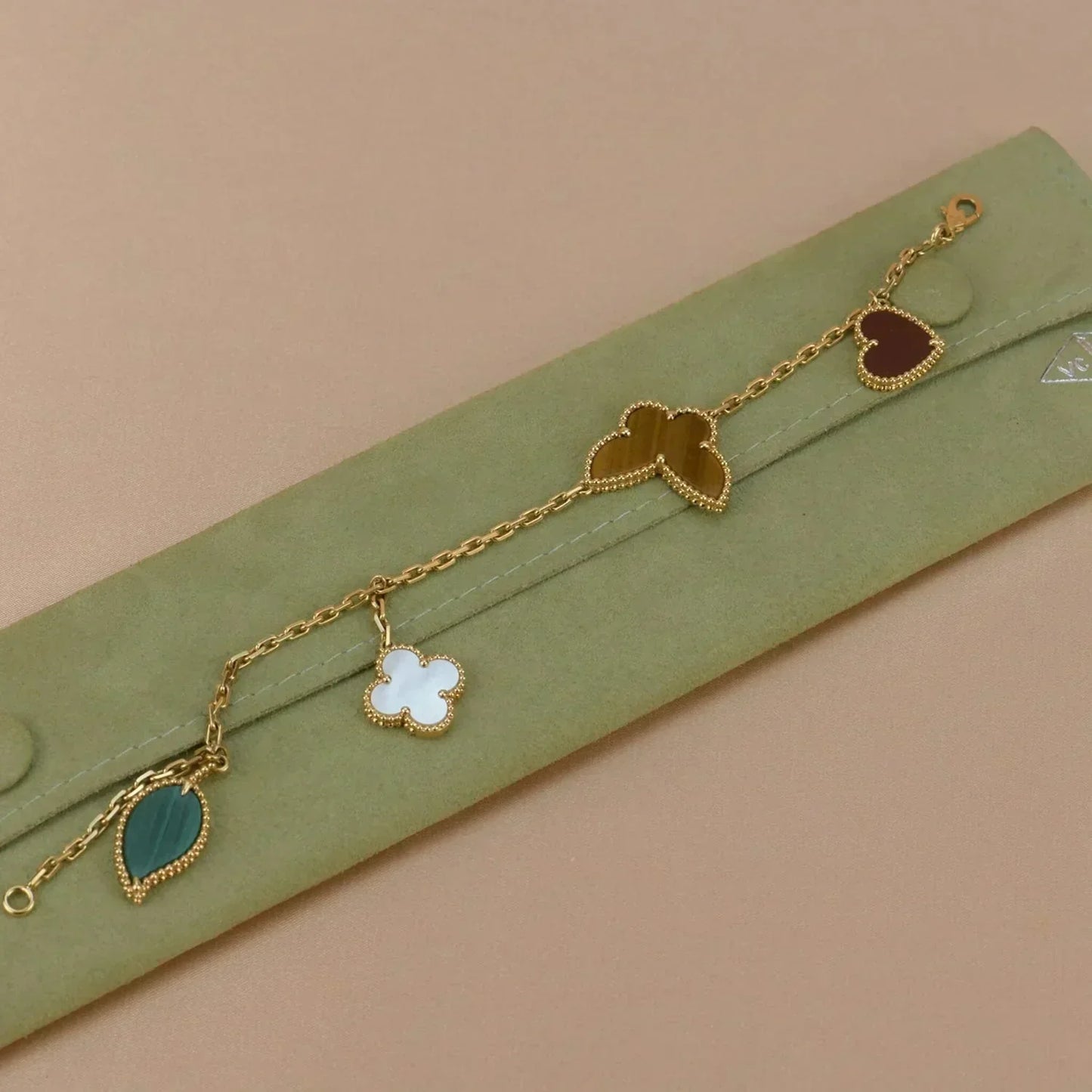 [Bloom]LUCKY SPRING 5 MOTIF GOLD BRACELET