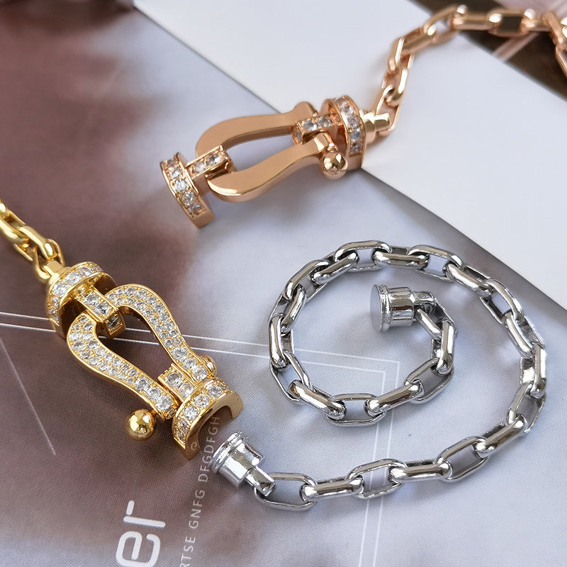 [Bloom]FORCE LARGE HORSESHOE CLASP  METAL BRACELET