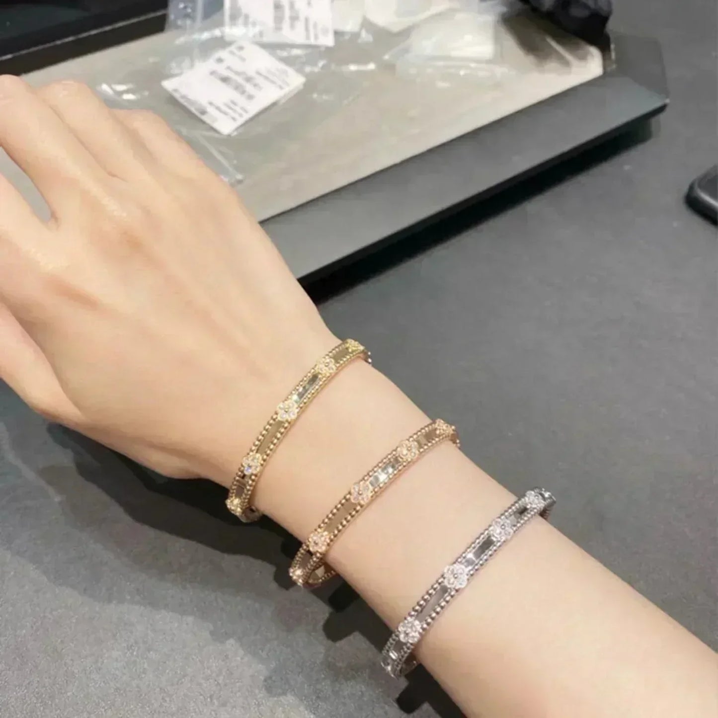 [Bloom]CLOVER BRACELET 4MM DIAMONDS